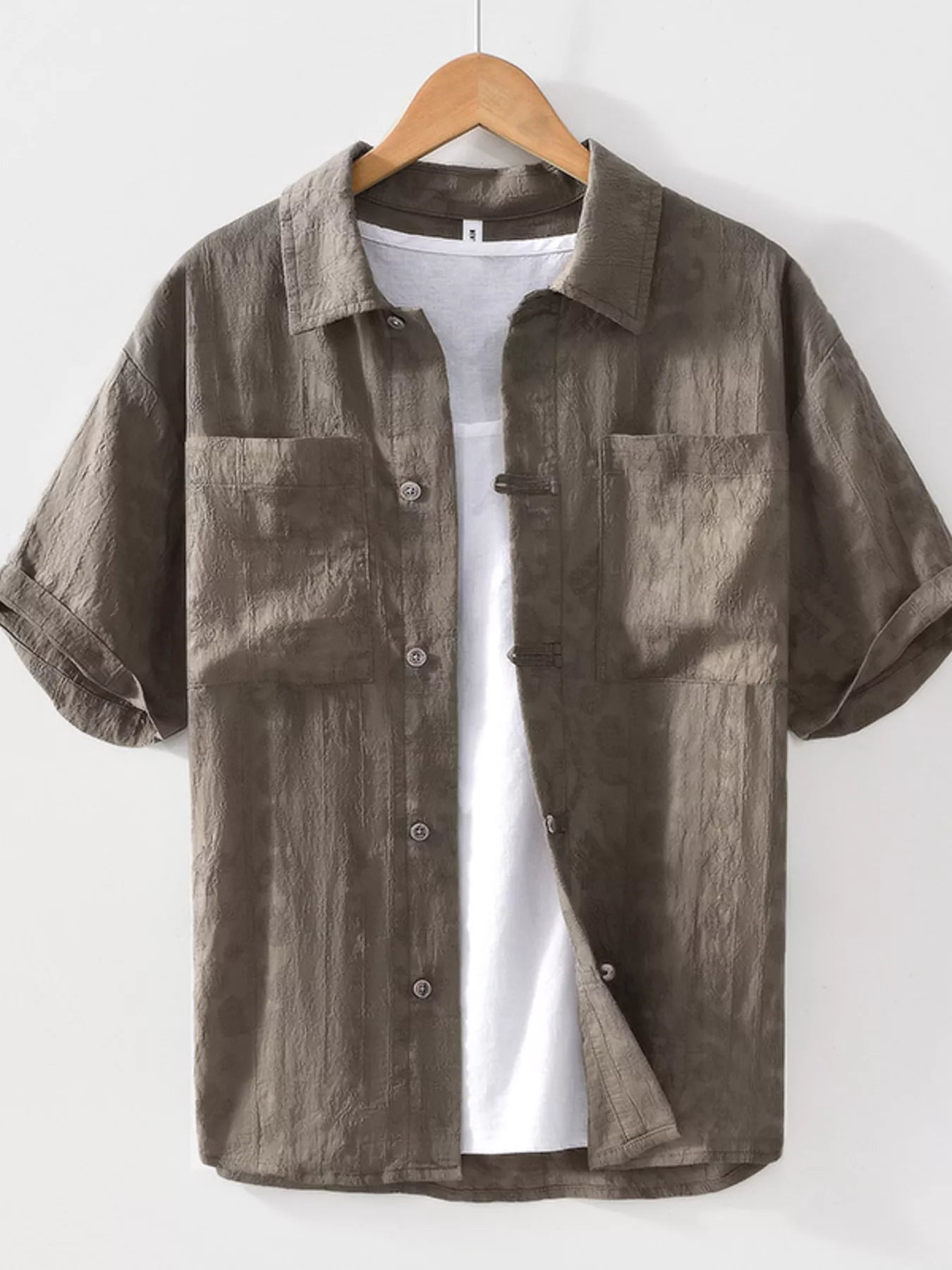 Men's Casual Button Up Short Sleeve Shirt