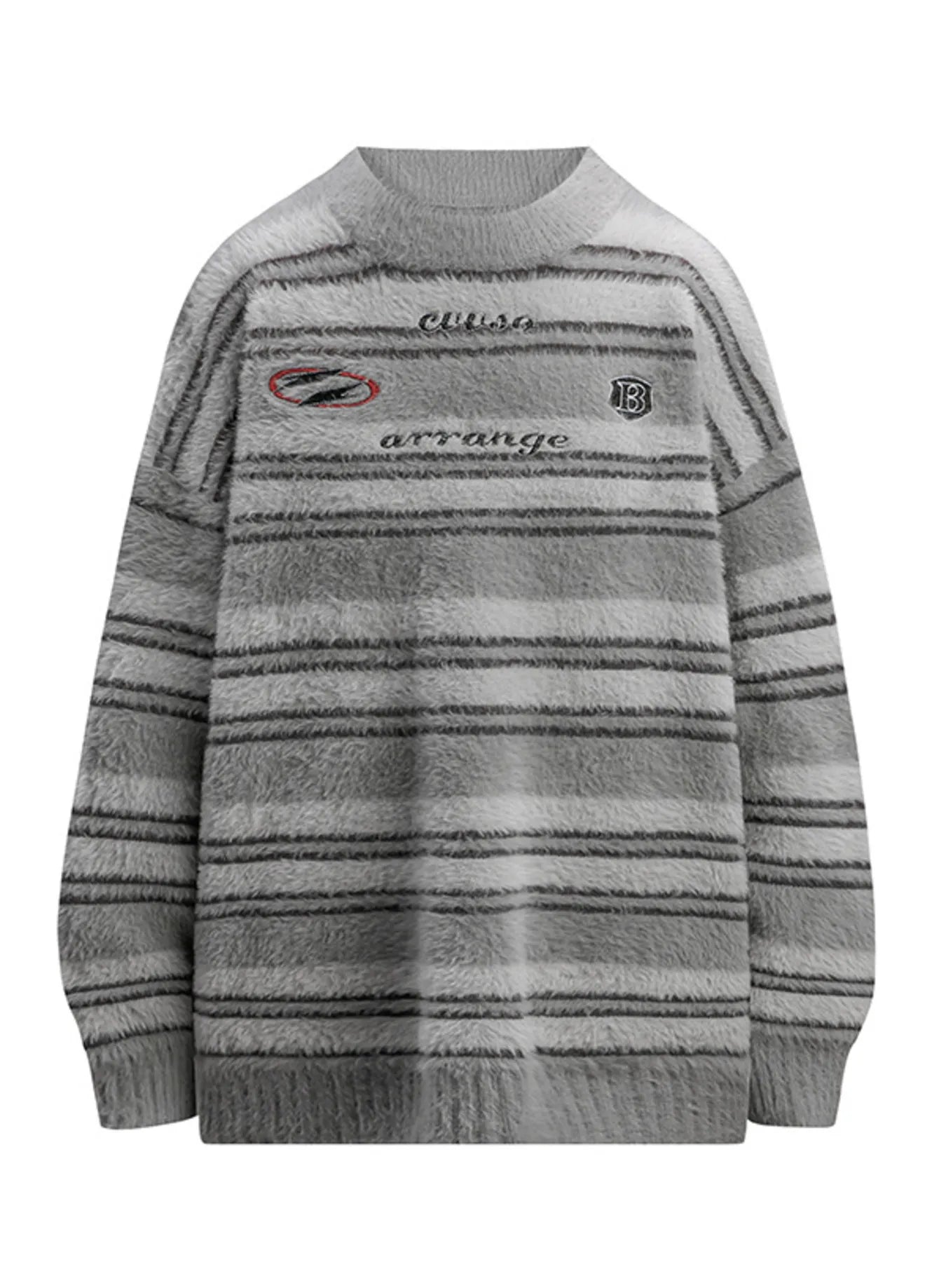 Men's Striped Round Neck Long Sleeve Sweater