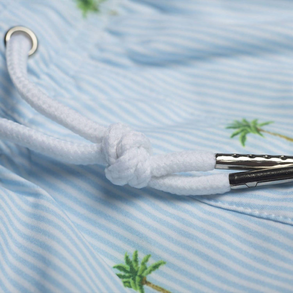 Men's Palm Stripes Swim Trunks