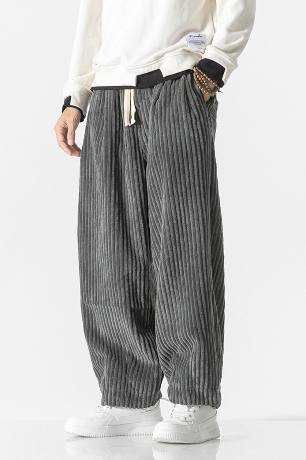 Men's Corduroy Wide Leg Casual Pants