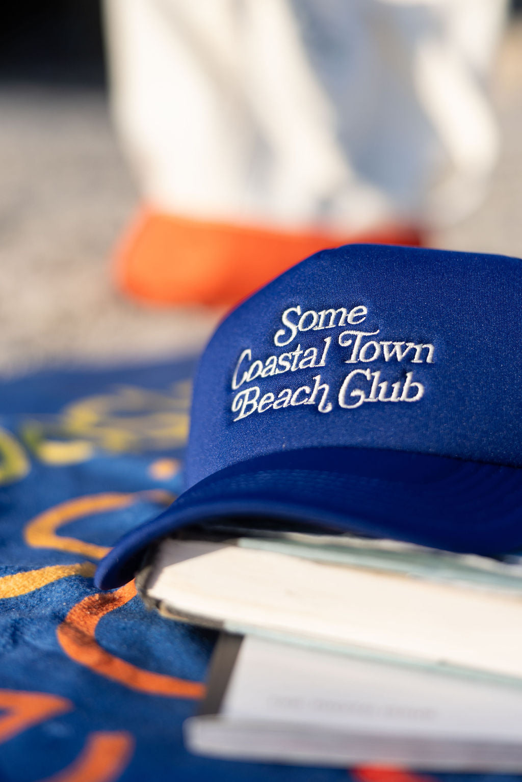 Beach Club Trucker Snapback Hat - Mariner Blue