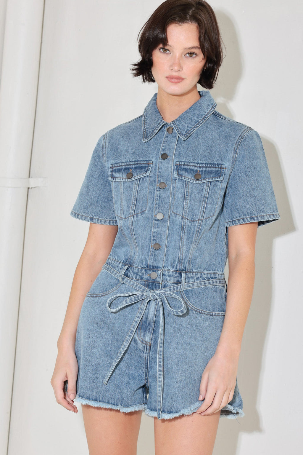 LAIDBACK LUXE DENIM ROMPER