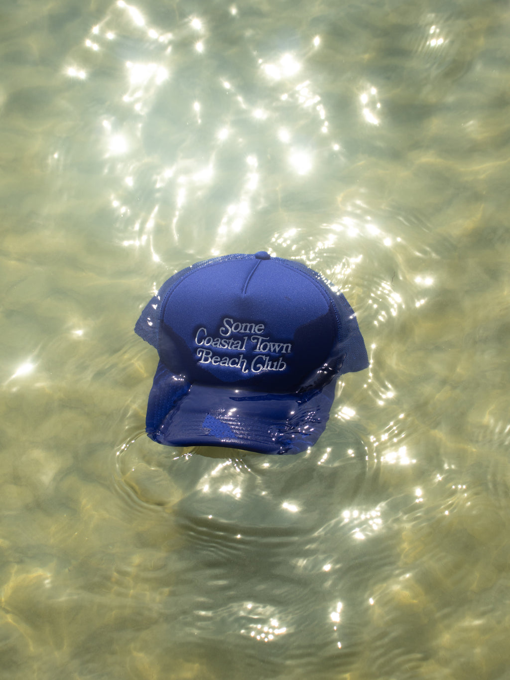 Beach Club Trucker Snapback Hat - Mariner Blue