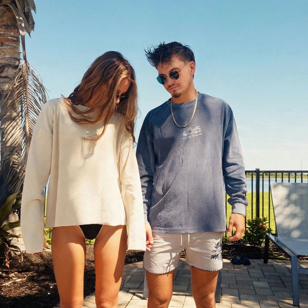 Coastline Waffle Knit (Raw Hem)