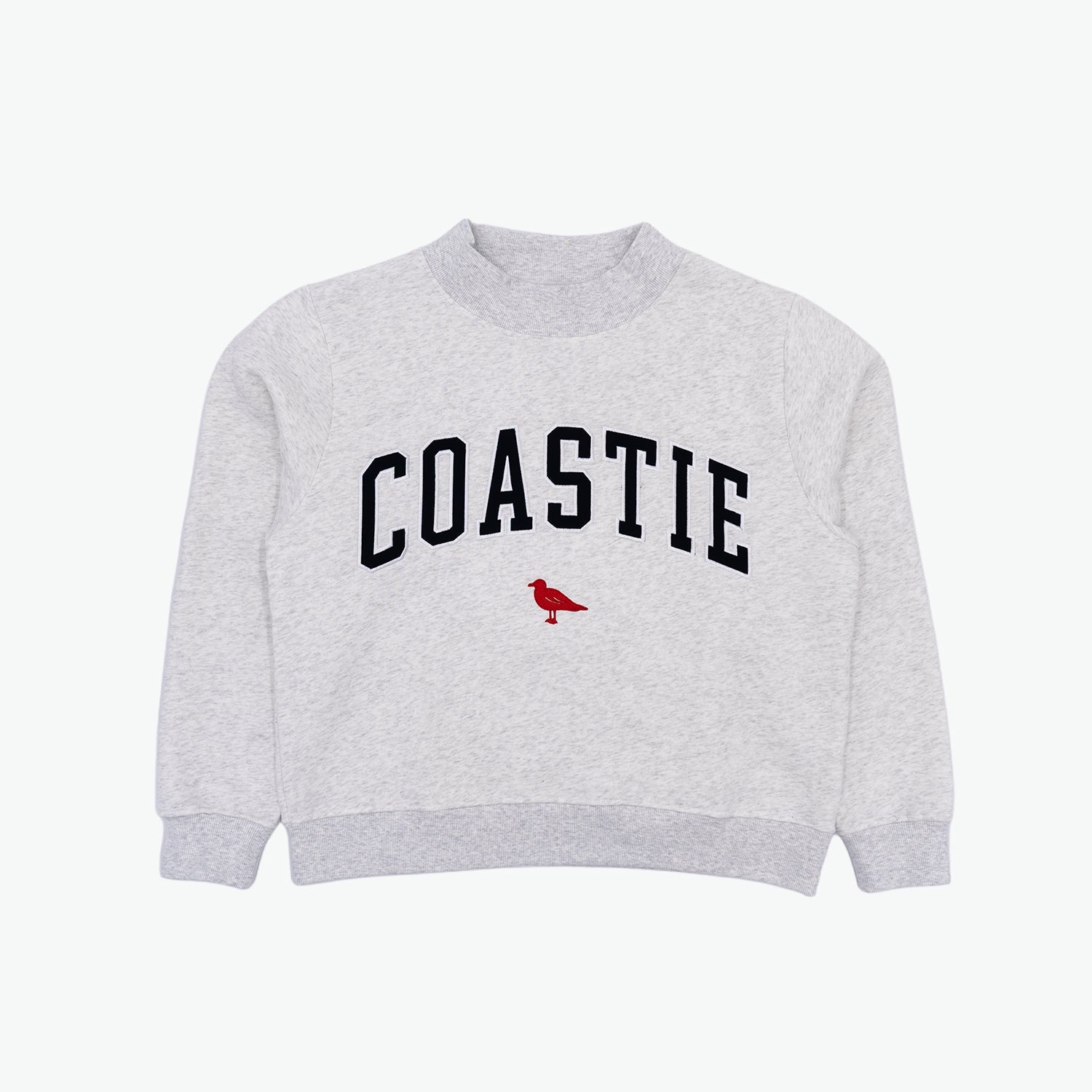 Coastie Embroidered Mock Neck Sweatshirt