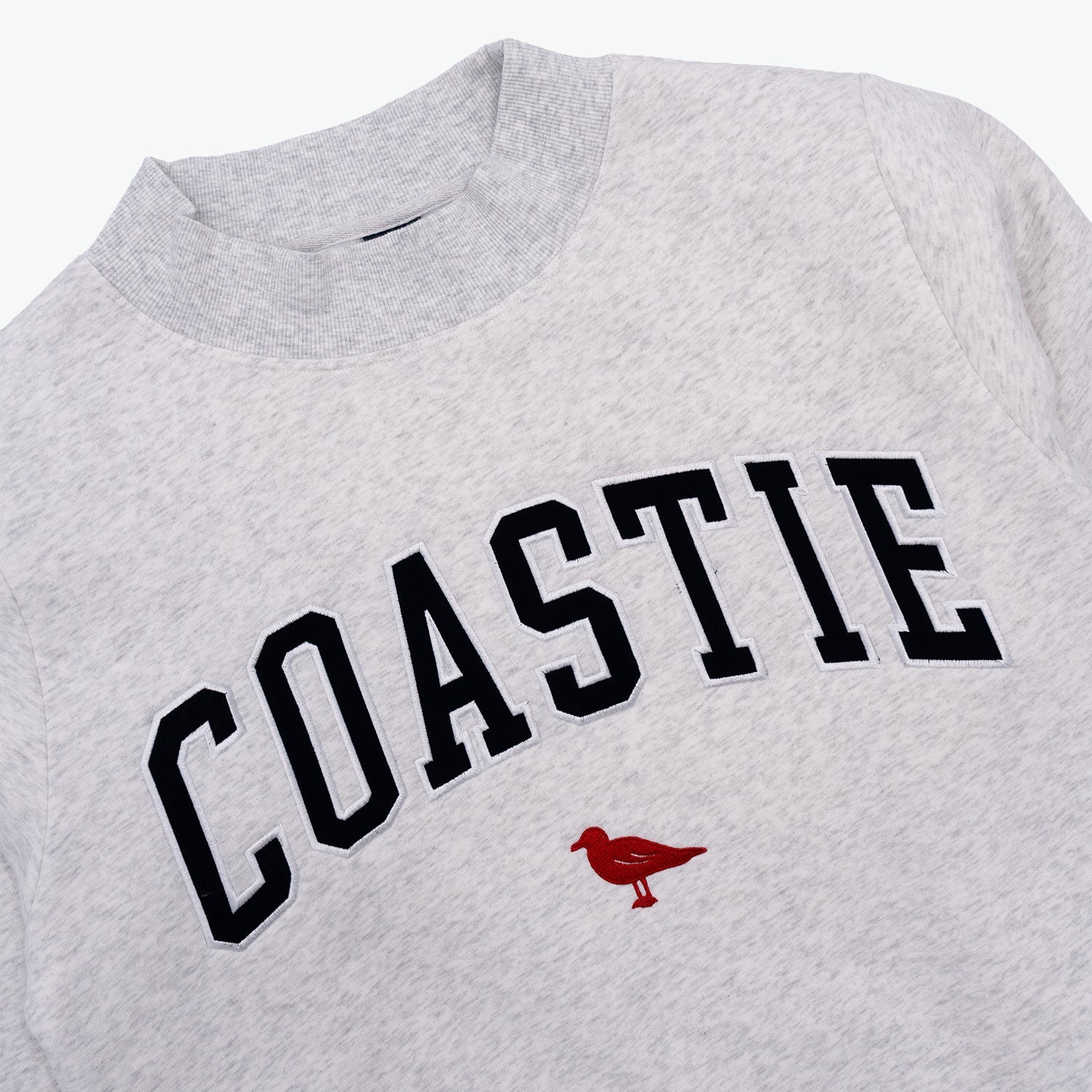 Coastie Embroidered Mock Neck Sweatshirt