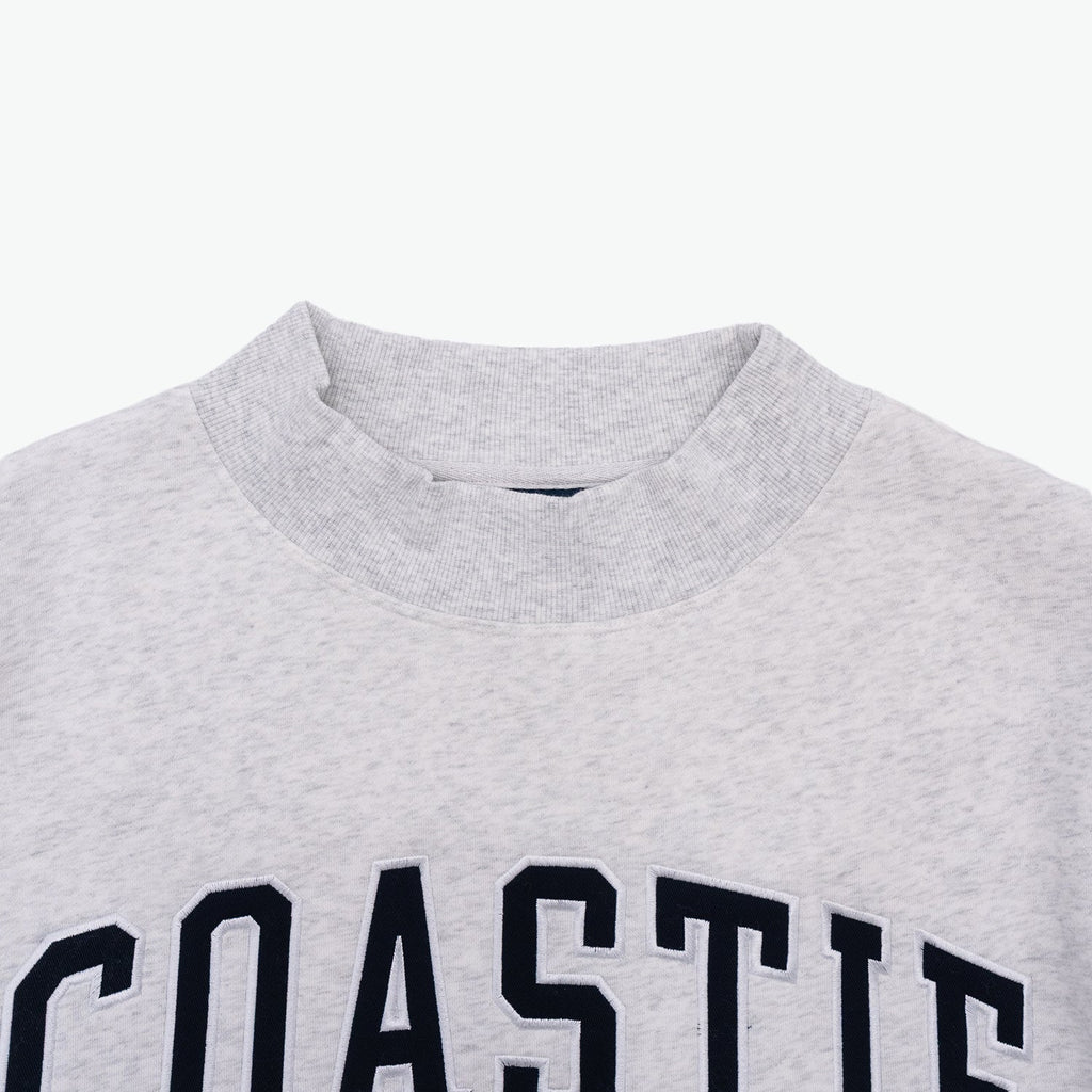 Coastie Embroidered Mock Neck Sweatshirt