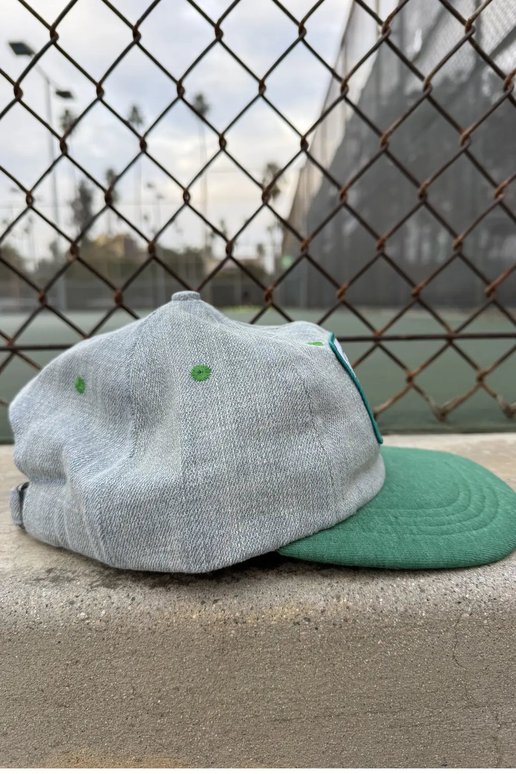Play Tennis, Live Forever Denim-Fleece Hat