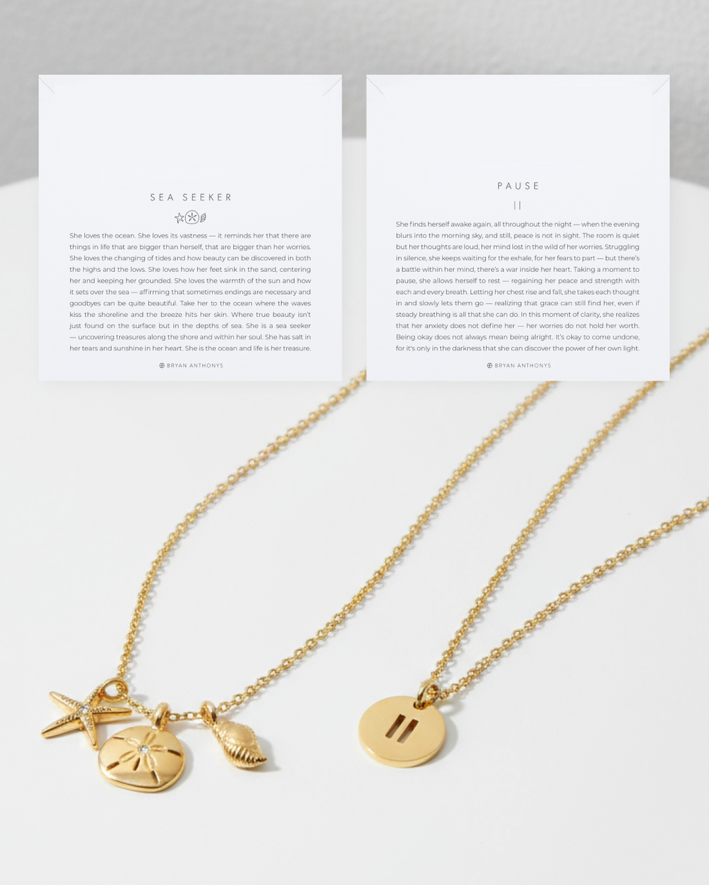 Sea Seeker & Pause Layered Necklace Set
