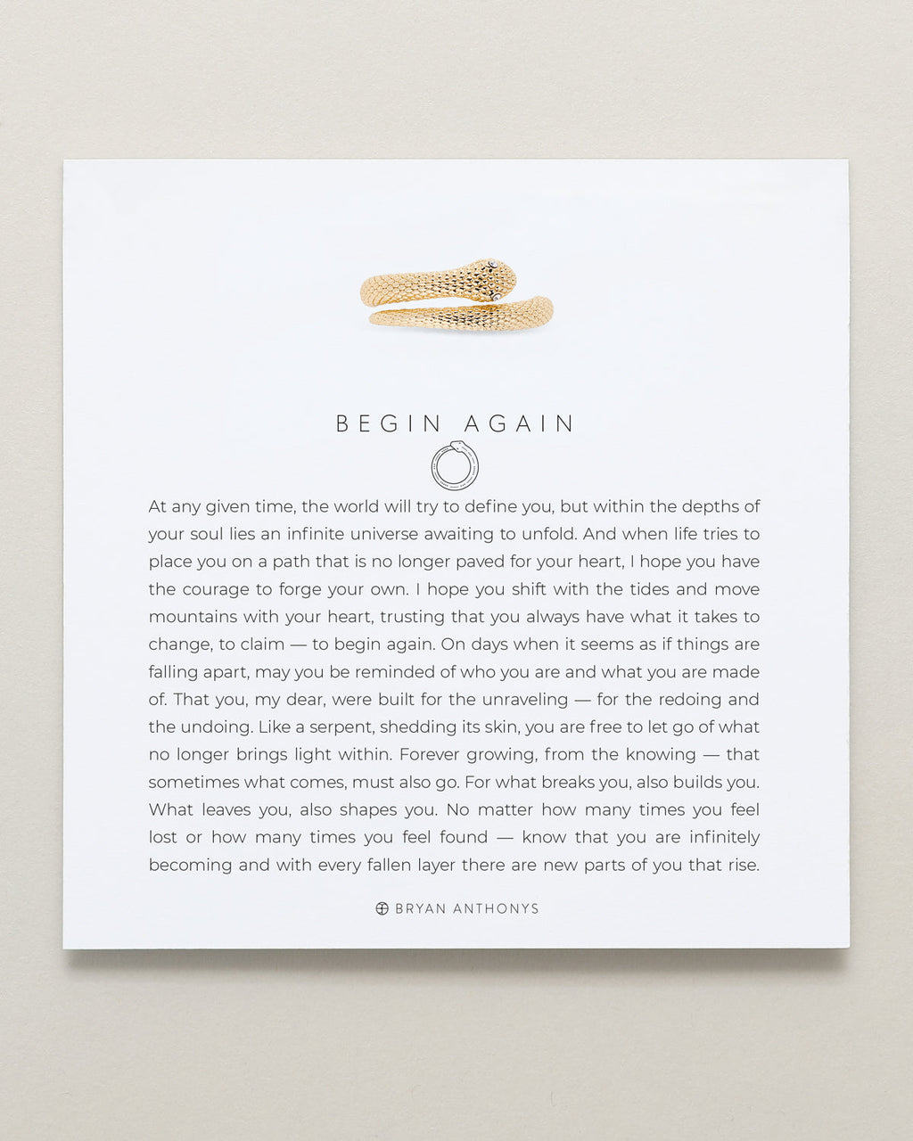 Begin Again Ring