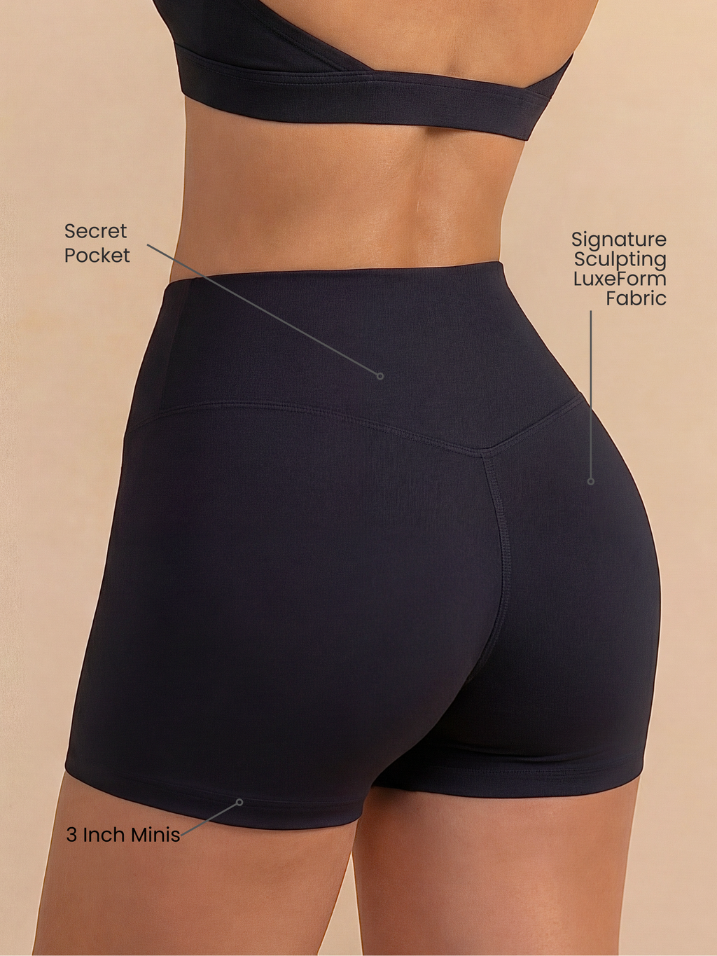 LuxeForm Mini Sculpting Shorts | 3 inch