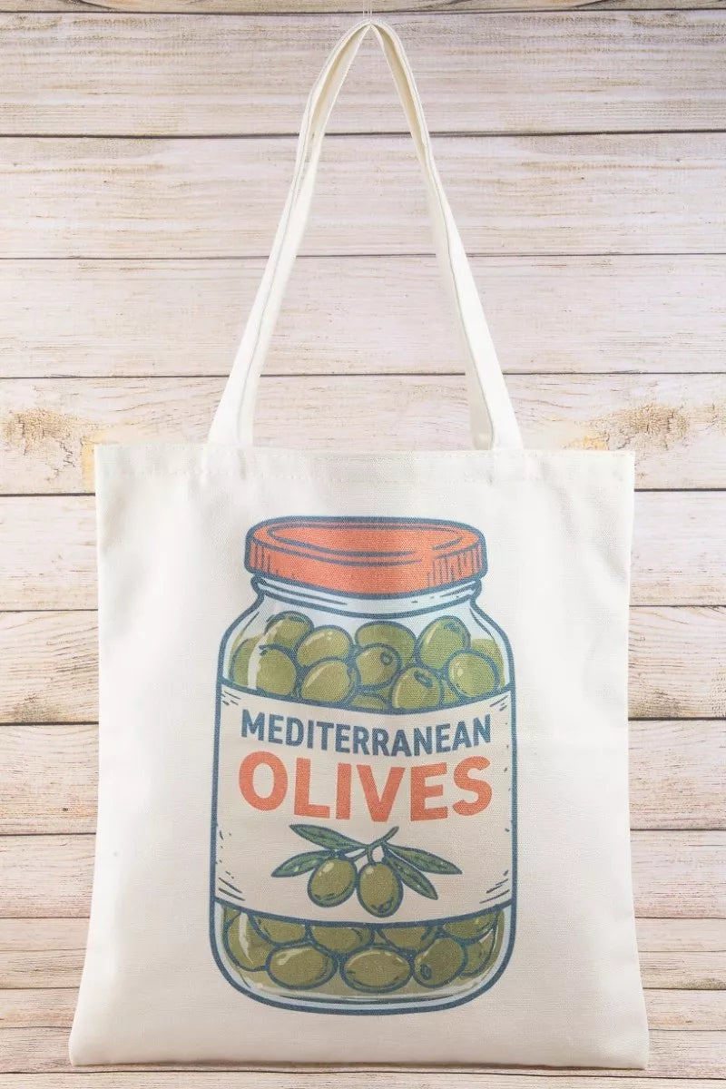 Fame Mediterranean Olives Tote Bag