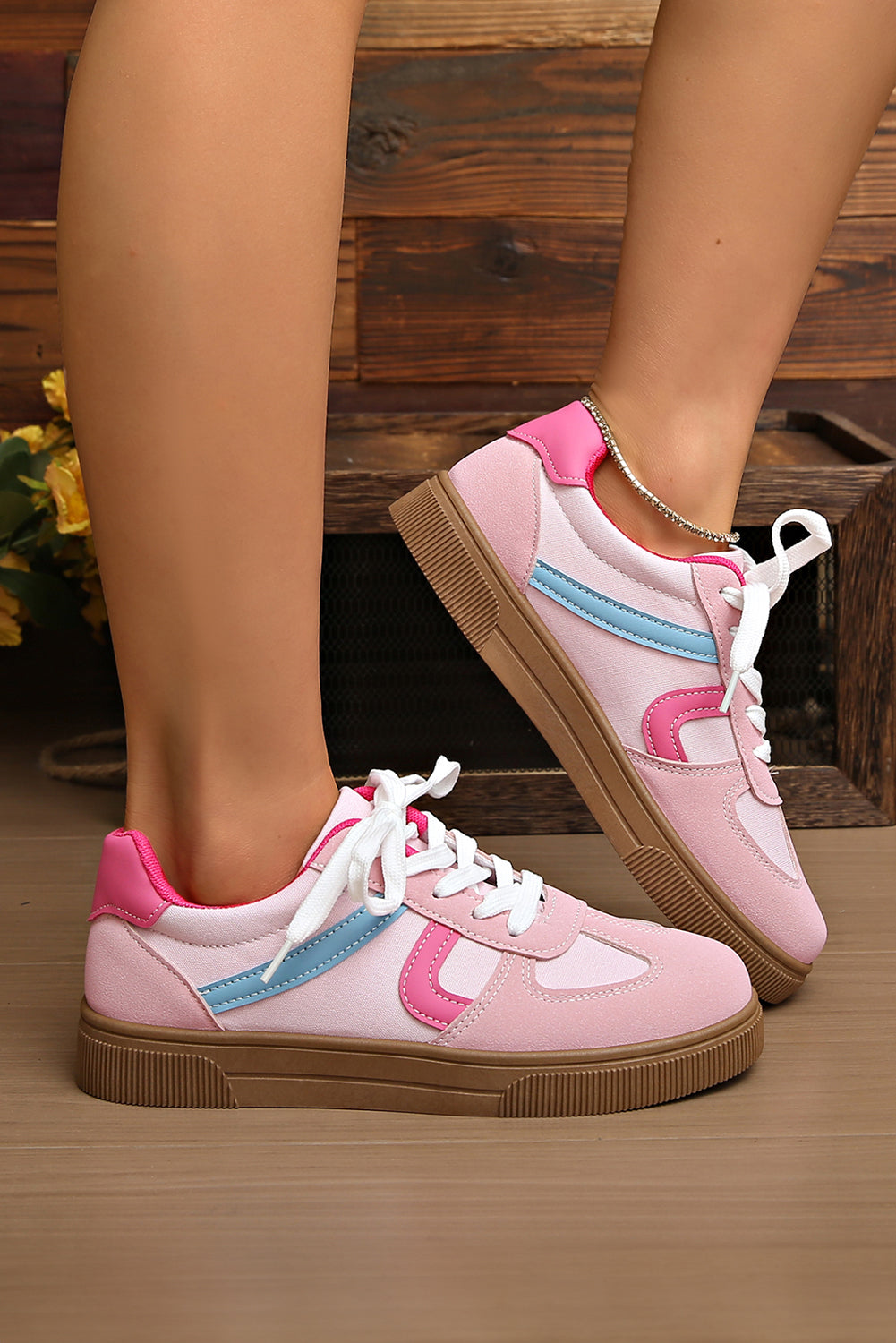Mila Lace Up Flat Shoes