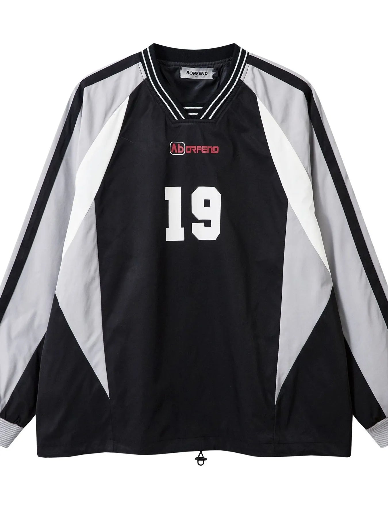 Men's Number Contrast Long Sleeve Oversized Sweatshirt