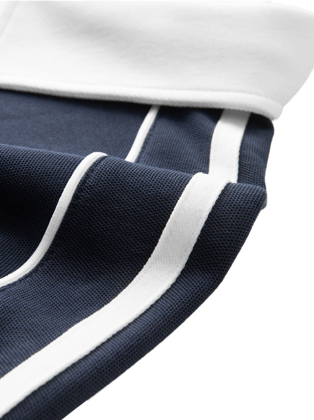 Fearless Apparel Line Contrast Collar Short-Sleeve Polo Shirt