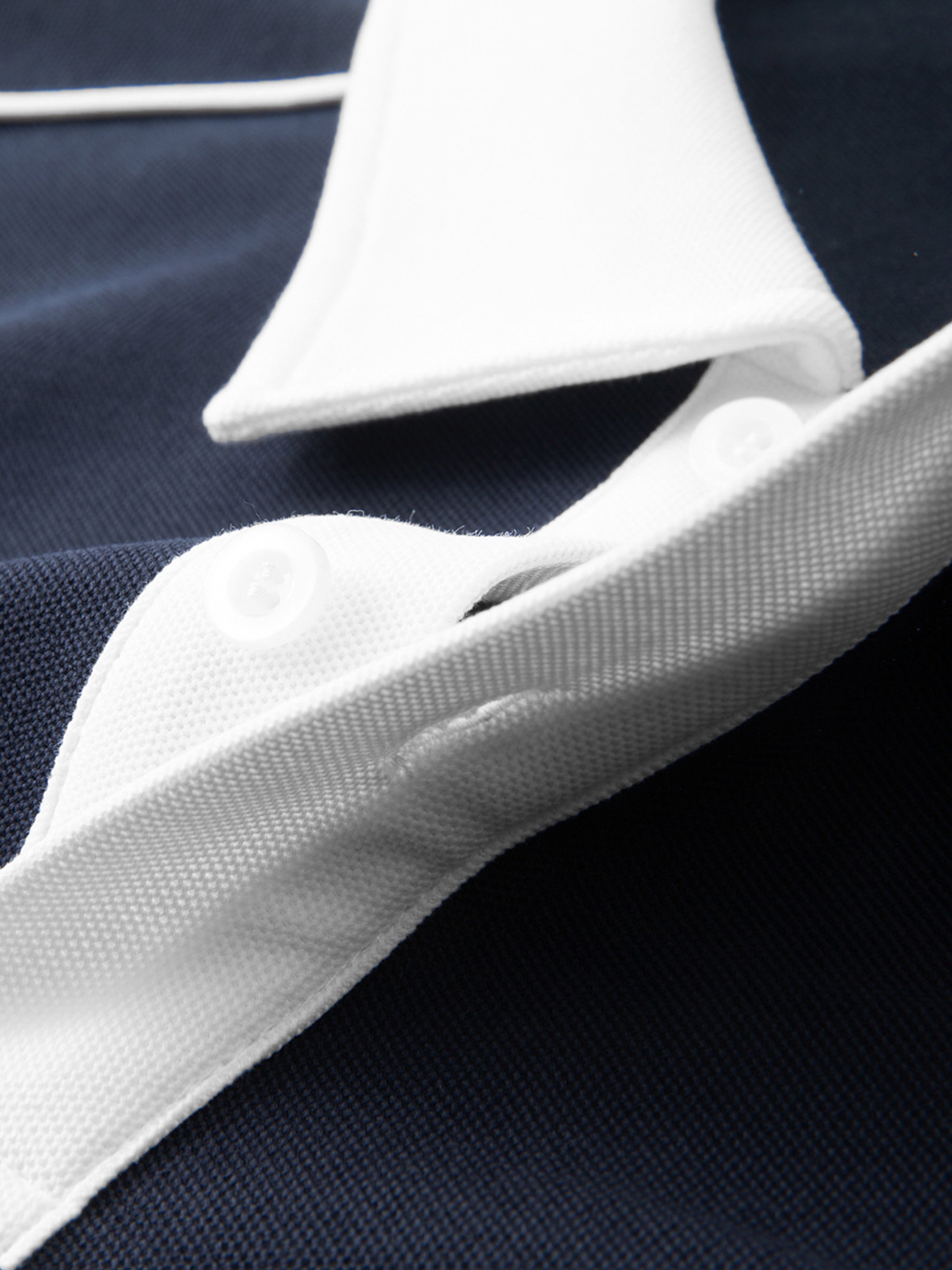 Fearless Apparel Line Contrast Collar Short-Sleeve Polo Shirt