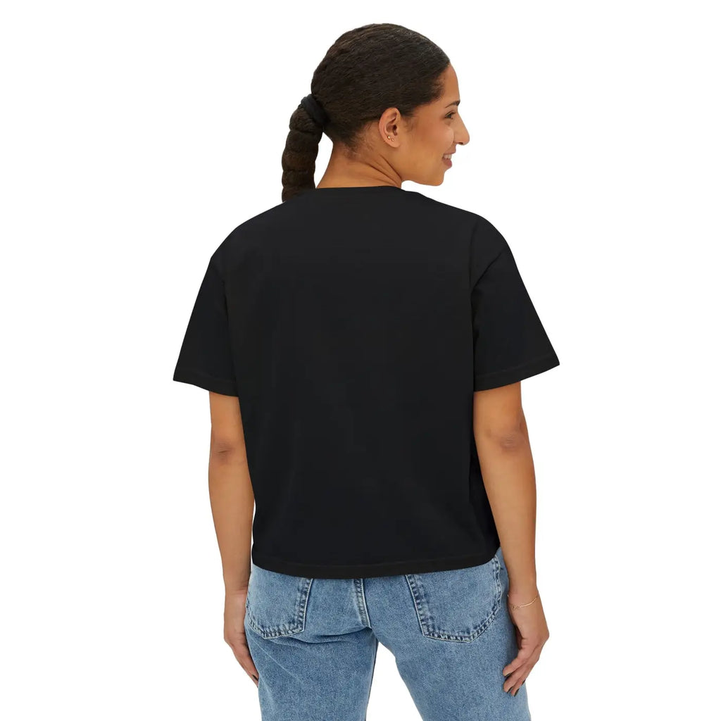 Boxy Tee Retro Palm Beach Sunset - Summer Vibes - DipaliZ