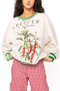 QOS Beige Jalapeno Pepper Seed Packet Sweatshirt
