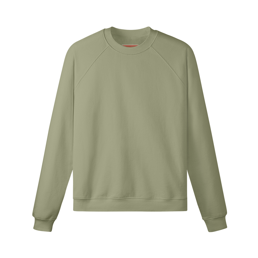 Raglan Fleece-lined Oversized Sweatshirt [Matcha Green]