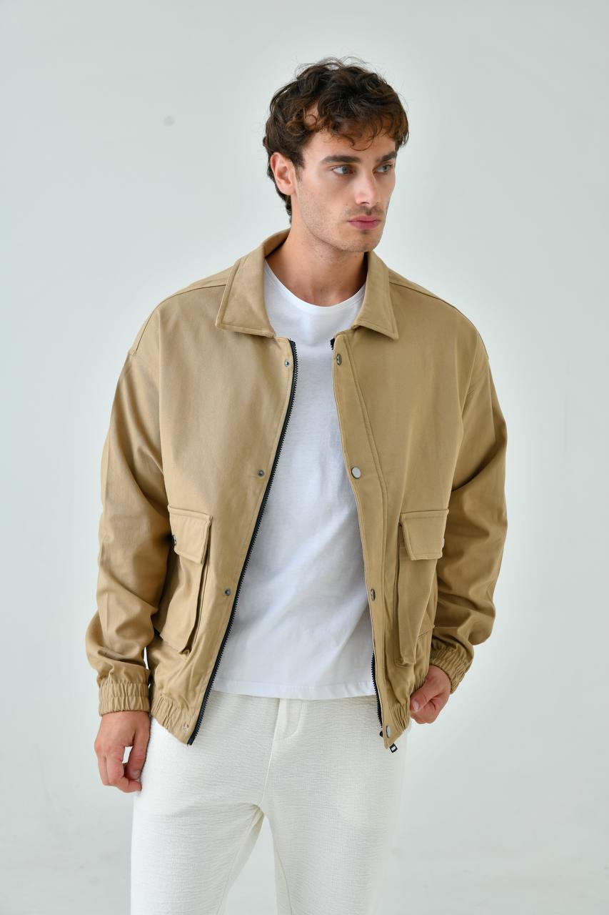 Oversize Washed Gabardine Coat - Unisex Long Trench Coat