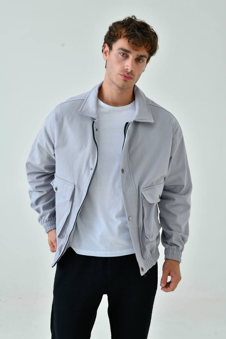 Oversize Washed Gabardine Coat - Unisex Long Trench Coat