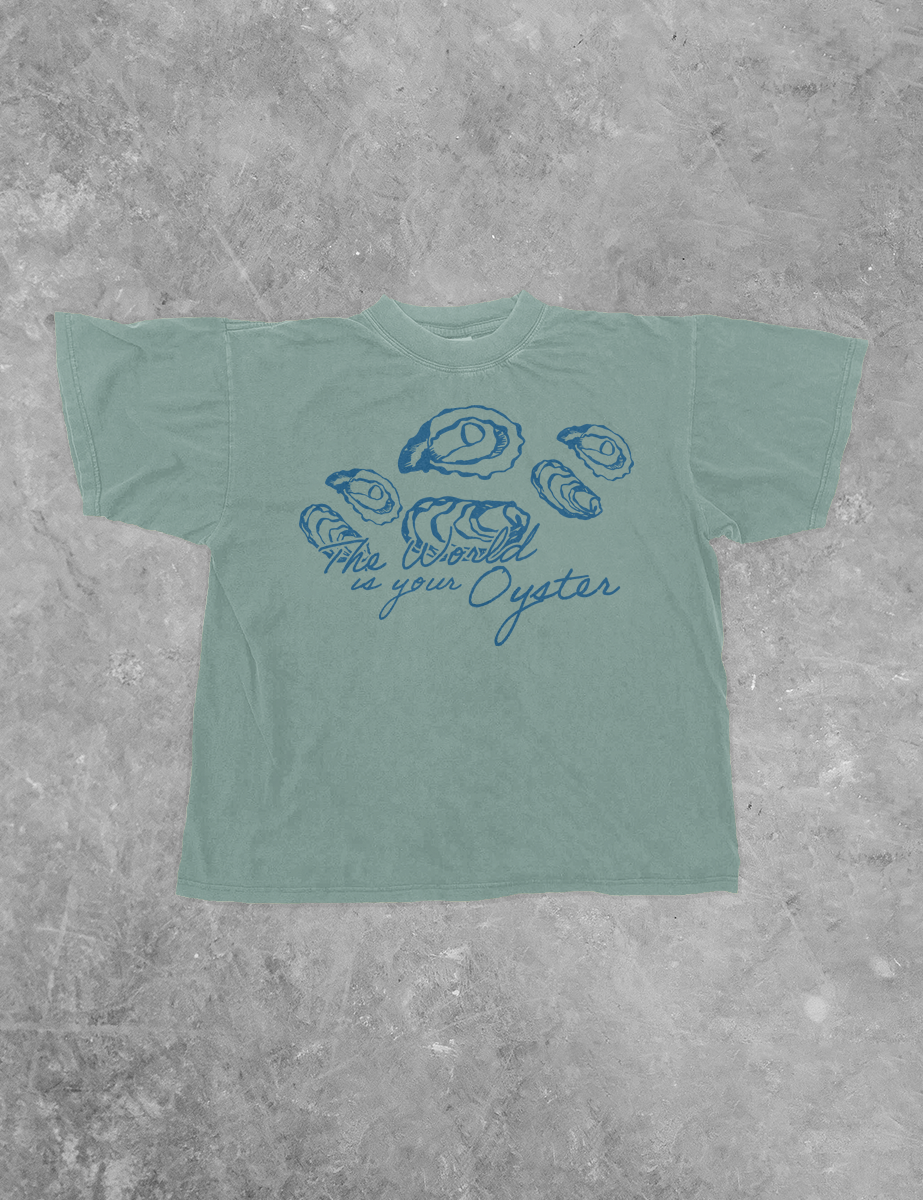 Underground Original Design: The World is Your Oyster Boxy Cotton TShirt