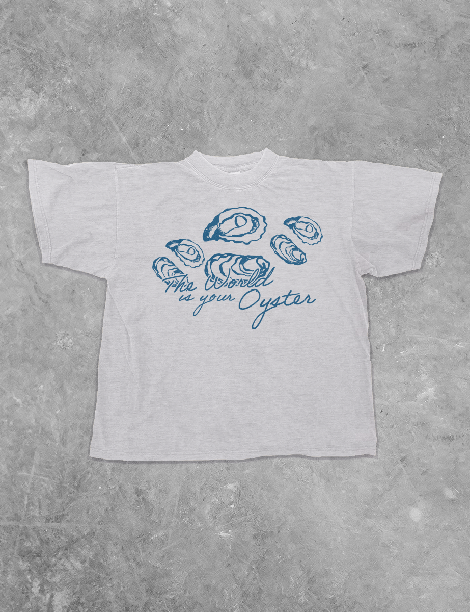 Underground Original Design: The World is Your Oyster Boxy Cotton TShirt
