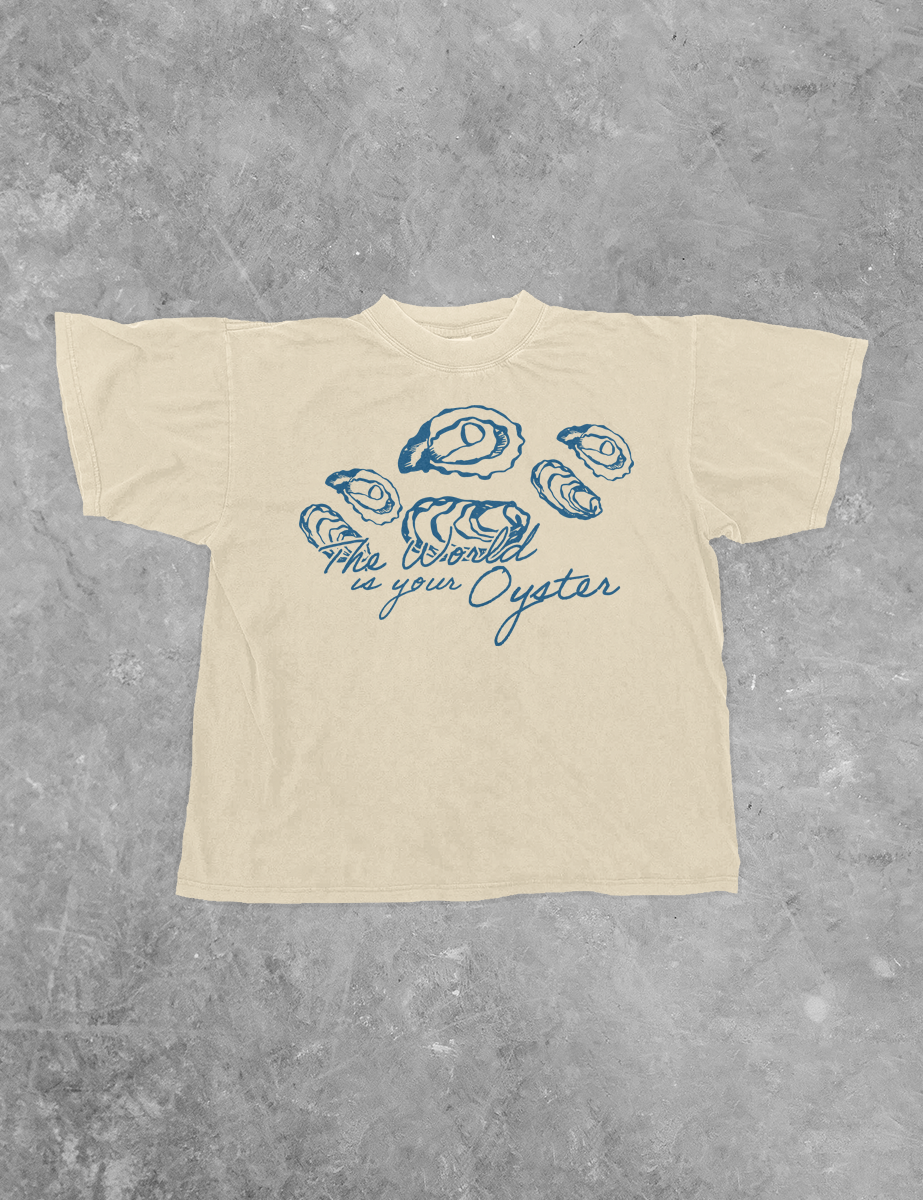 Underground Original Design: The World is Your Oyster Boxy Cotton TShirt